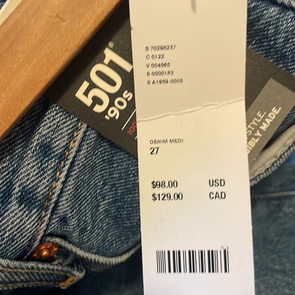 NWT Levi’s 501® ‘90S WOMEN'S JEANS 27x30 - Picture 11 of 11